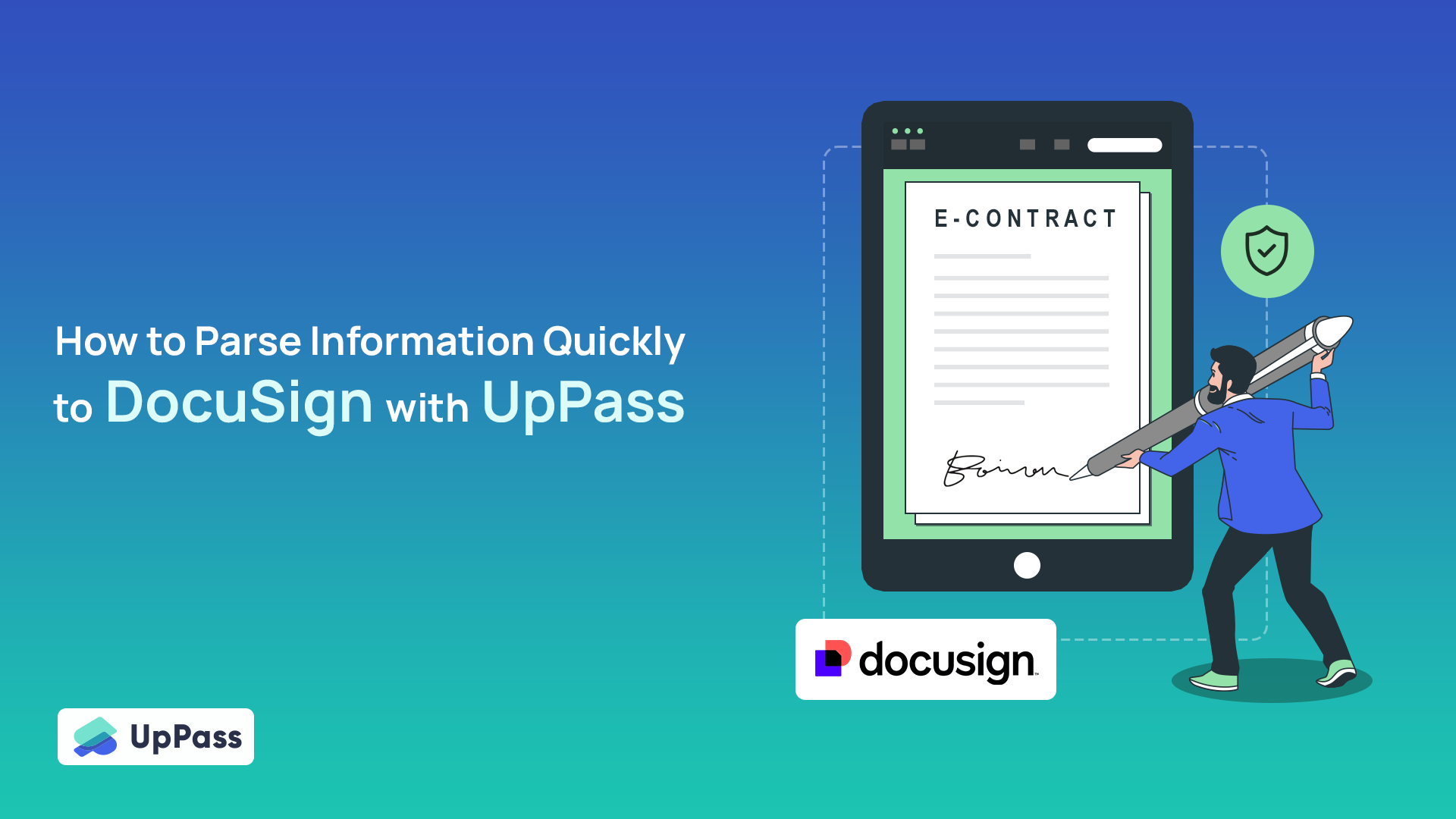 How to parse information to docusign by UpPass