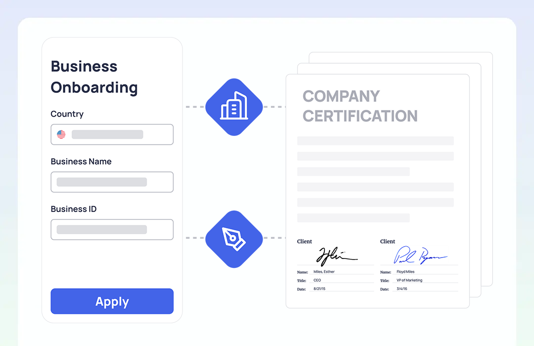 No-code digital business verification methods